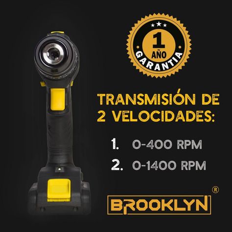 Taladro Inalambrico Percutor 20V +Bateria Mandril Metálico-3