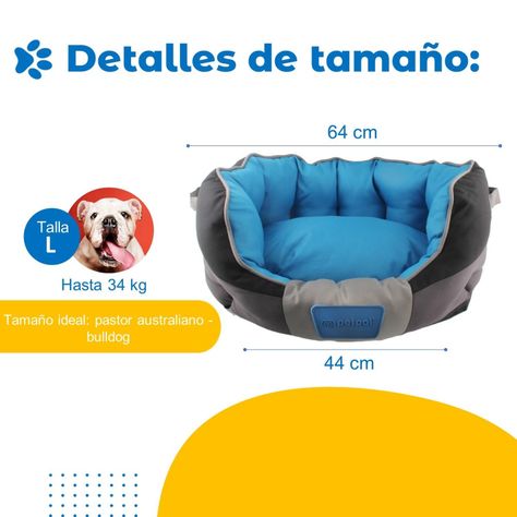 Cama para Perro Gato Grande Mediano Petpal Acolchada Lavable-5