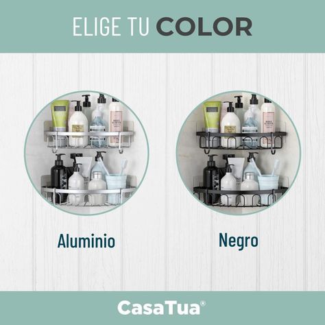 Esquinero Organizador Ducha Baño Adhesivo Set 2 Inoxidable-8
