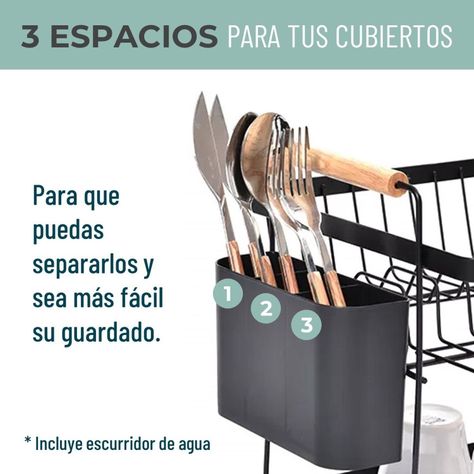 Secaplatos Escurridor Inoxidable 2 Niveles Gran Capacidad-4