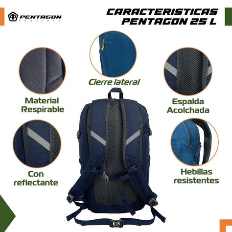 Mochila Trekking Outdoor Camping Pentagon 25 lt Impermeable-2