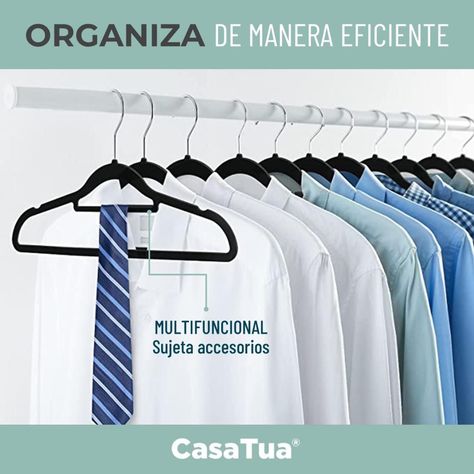 Colgadores De Ropa Casatua Set 20 Terciopelo Antideslizante-6