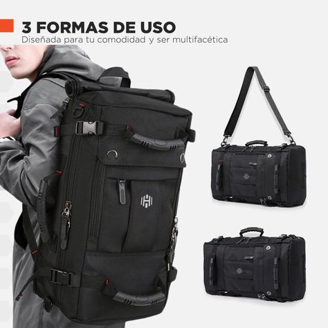 Mochila Bolso Viaje Hardley 40L Multiuso Notebook Avion-3