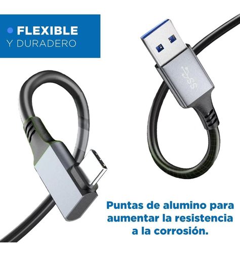 Cable para Oculus Quest VR USB-C A 3.2 - 5Gps - 6Mt - Linkon-4