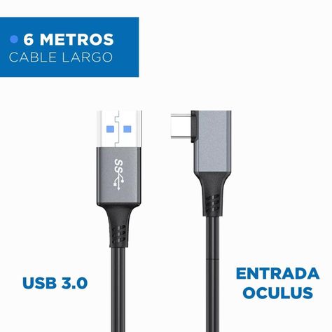 Cable para Oculus Quest VR USB-C A 3.2 - 5Gps - 6Mt - Linkon-5