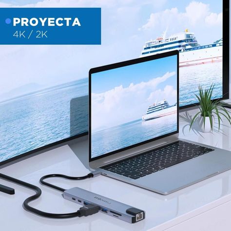 Hub Adaptador Usb Tipo C 8 en 1 Linkon Para Mac Macbook Win-3