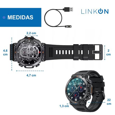 Smartwatch Reloj Inteligente Deportivo Linkon PRO Llamadas-9