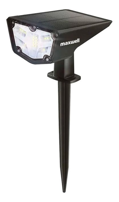 Foco Estaca Led  Solar Jardin Maxwell Impermeable Luz Calida-1