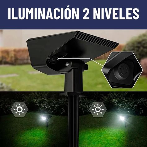 Foco Estaca Led  Solar Jardin Maxwell Impermeable Luz Calida-3