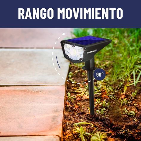 Foco Estaca Led  Solar Jardin Maxwell Impermeable Luz Calida-6