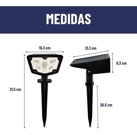 Foco Estaca Led  Solar Jardin Maxwell Impermeable Luz Calida-7