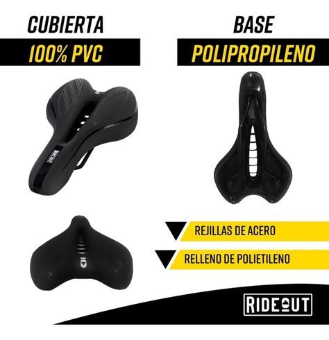 Asiento Sillin Bicicleta Antiprostático Con Gel Flyrock Mtb-3