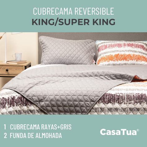 Cubrecama Cobertor Quilt Reversible fundas King y Super King-3