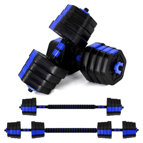 Mancuernas Ajustables Set de 30 Kg Total Fitnics 2en1 +Barra-0