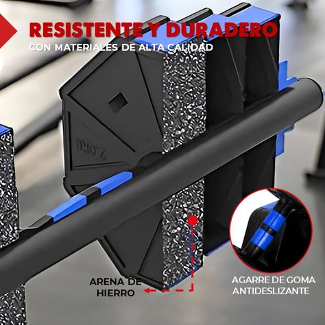 Mancuernas Ajustables Set de 30 Kg Total Fitnics 2en1 +Barra-6