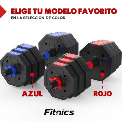 Mancuernas Ajustables Set de 30 Kg Total Fitnics 2en1 +Barra-7