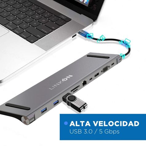 Hub Adaptador Usb Tipo C 11 En 1 Para Mac Macbook Windows-2
