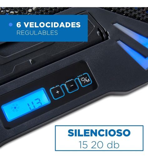 Base Ventilador Notebook Enfriador 5 Ventiladores Control Lcd-4
