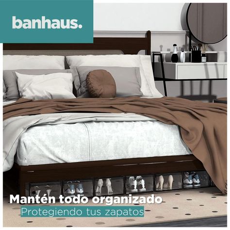 Caja Organizadora Zapatos Set X4 Banhaus Zapatero Apilable-3
