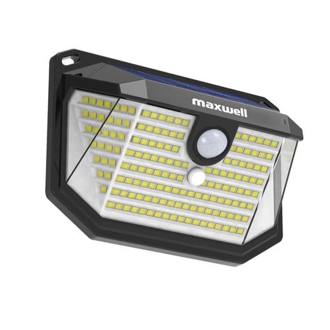 Foco Solar Maxwell 178 Led Exterior Pared Unitario + Sensor Luz Cálida-0
