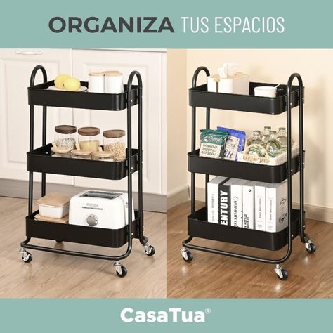 Carrito Carro Organizador Multiuso con Ruedas Acero CasaTua-1
