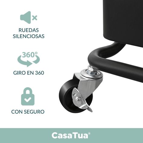Carrito Carro Organizador Multiuso con Ruedas Acero CasaTua-2