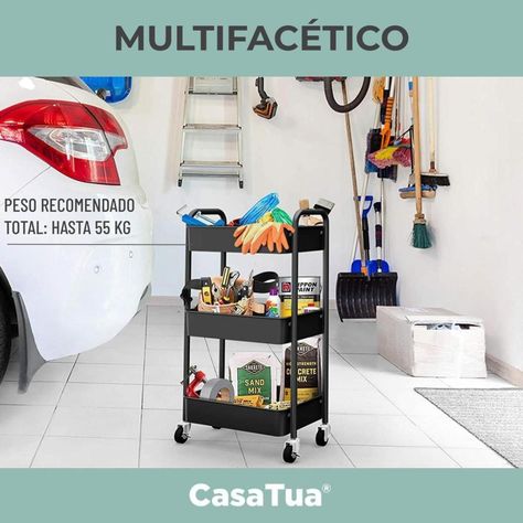 Carrito Carro Organizador Multiuso con Ruedas Acero CasaTua-4
