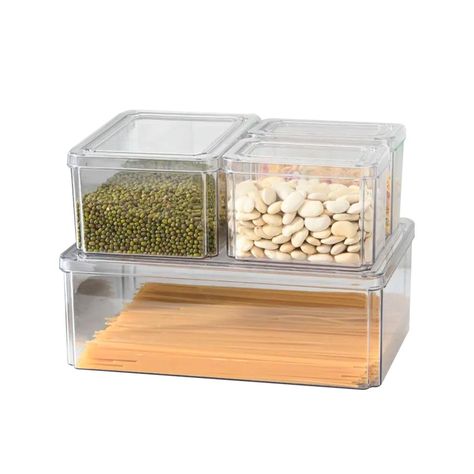 Organizador Refrigerador Cocina Contenedores Con Tapa Set 4-0