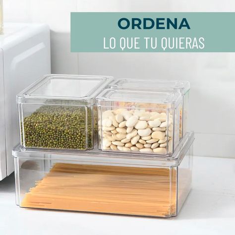 Organizador Refrigerador Cocina Contenedores Con Tapa Set 4-5