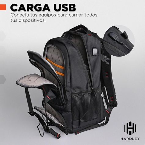 Mochila para Notebook Impermeable Antirrobo Hardley + Usb-4