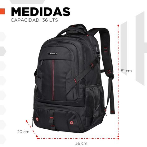 Mochila para Notebook Impermeable Antirrobo Hardley + Usb-7