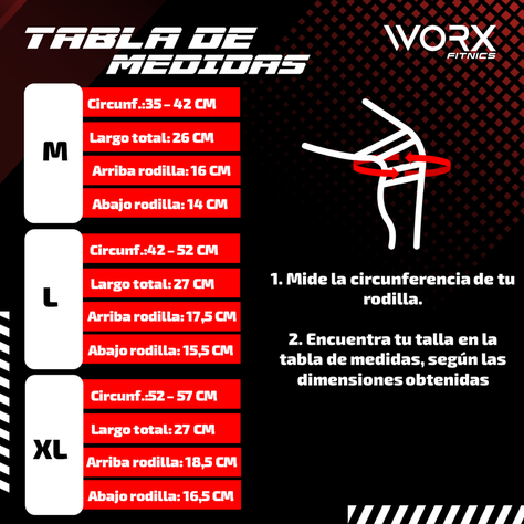 Rodillera Deportiva Compresion Worx Set X2 Ortopedica Gym-7