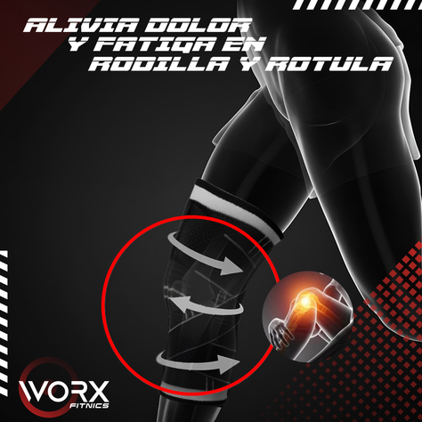 Rodillera Deportiva Compresion Worx Set X2 Ortopedica Gym-5