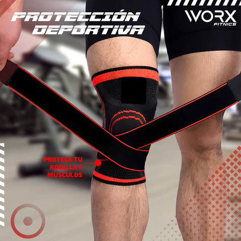 Rodillera Deportiva Compresion Worx Set X2 Ortopedica Gym-2