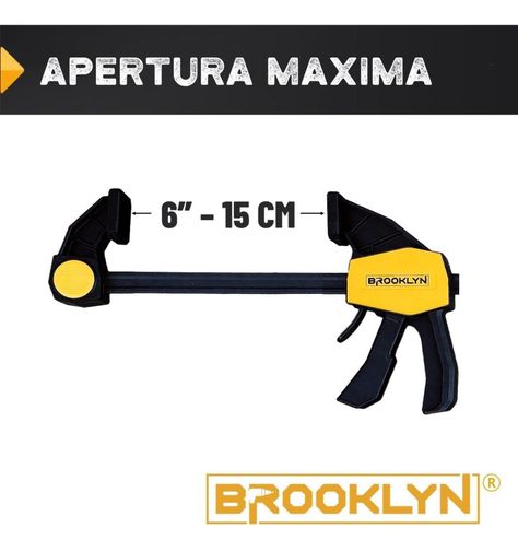 Prensas Sargento Rapida Set X4 Brooklyn Negro Mate-1
