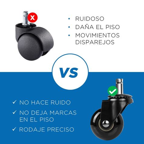 Ruedas Para Silla Escritorio Tipo Roller Universal Set de 5-5