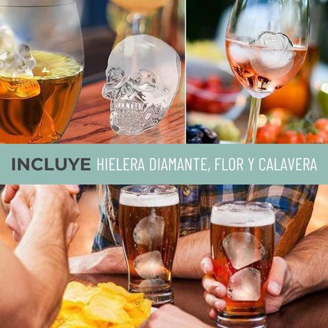 Cubetas Hielo Molde Silicona Cubetera Diseños Varios Set 3-1