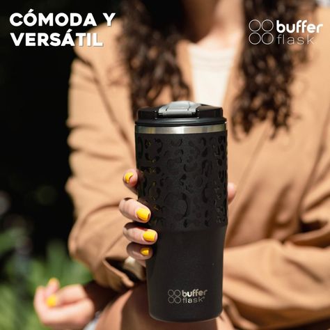 Vaso Termico Agua Cafe Buffer AceroInox + Tapa 700ml-1