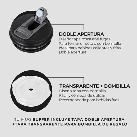 Vaso Termico Agua Cafe Buffer AceroInox + Tapa 700ml-4