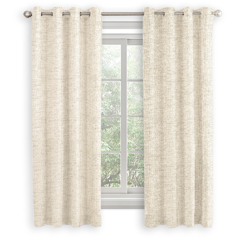 Cortina Blackout 100% CasaTua 2 Paños 107x160cm Textura Lino-0