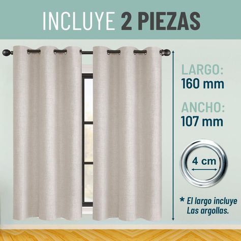 Cortina Blackout 100% CasaTua 2 Paños 107x160cm Textura Lino-4