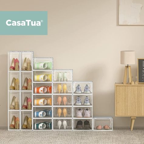 Caja Organizadora de Zapatos Set x4 CasaTua Apilables Firmes-7