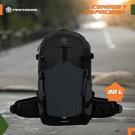 Mochila Trekking Outdoor Camping Pentagon 30 lt Impermeable-1