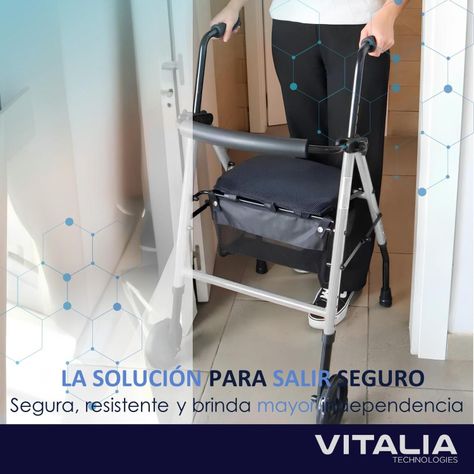 Andador Burrito con Asiento Liviano y Firme Ruedas Plegable-1