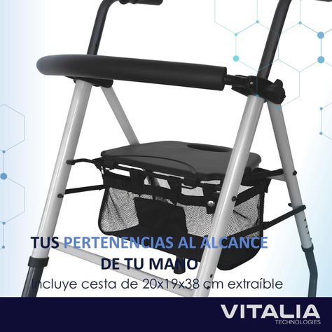 Andador Burrito con Asiento Liviano y Firme Ruedas Plegable-5