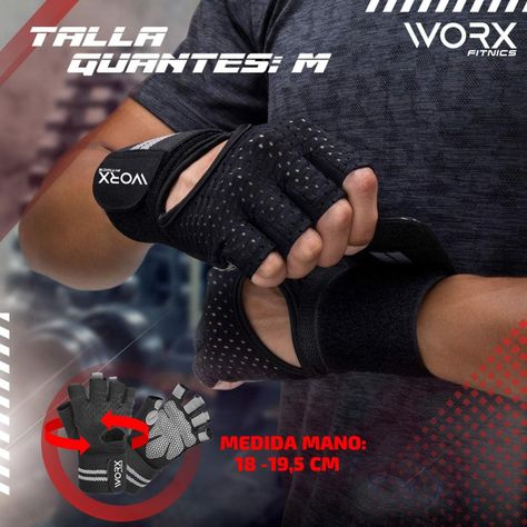 Guantes Entrenamiento Con Muñequera Worx Gimnasio Pesas Gym negro-8