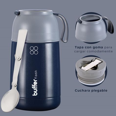 Termo Comida Y Liquido Buffer Multiproposito 630ml +cuchara-4