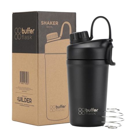 Shaker Proteina Agua Buffer Gym Acero Inoxidable 600ml Mixer-0