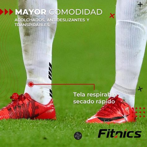 Medias Futbol Niños Antideslizantes Set 2 + Pantorrillera blanco-4