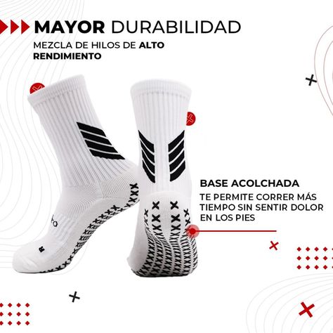 Medias Futbol Niños Antideslizantes Set 2 + Pantorrillera blanco-5